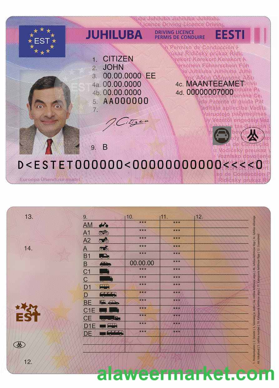 Estonia driving license